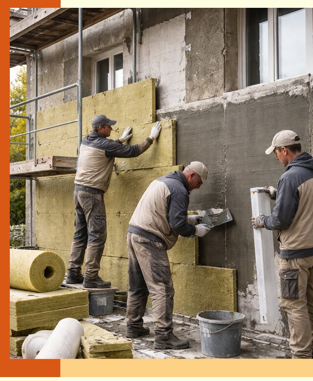 Утепление фасада зданий и домов в Владикавказе
