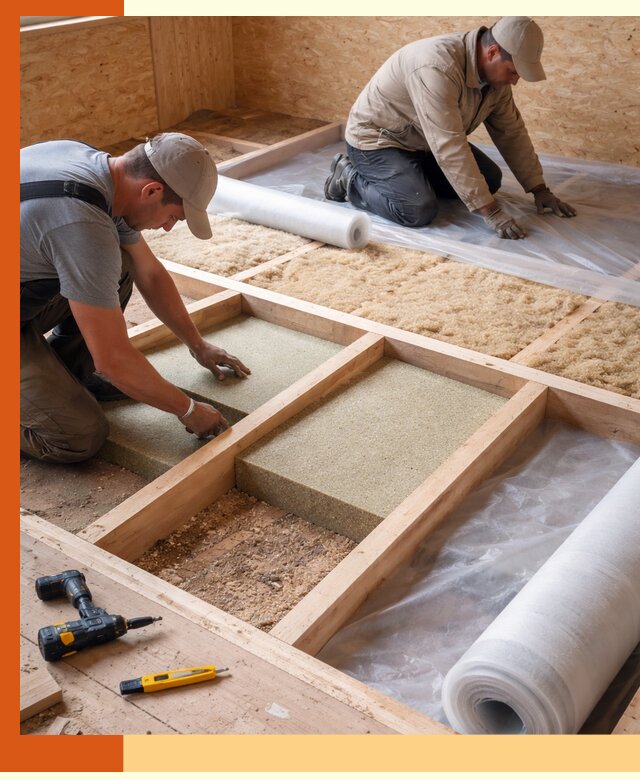 Профессиональное утепление деревянного пола в Владикавказе