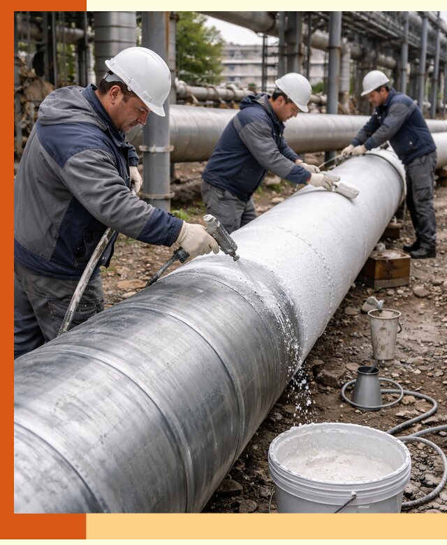 Утепление теплотрассы жидкой теплоизоляцией в Владикавказе