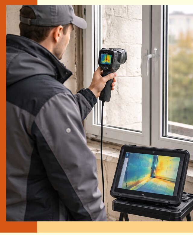 Тепловизионное обследование дома в Владикавказе для выявления утечек тепла